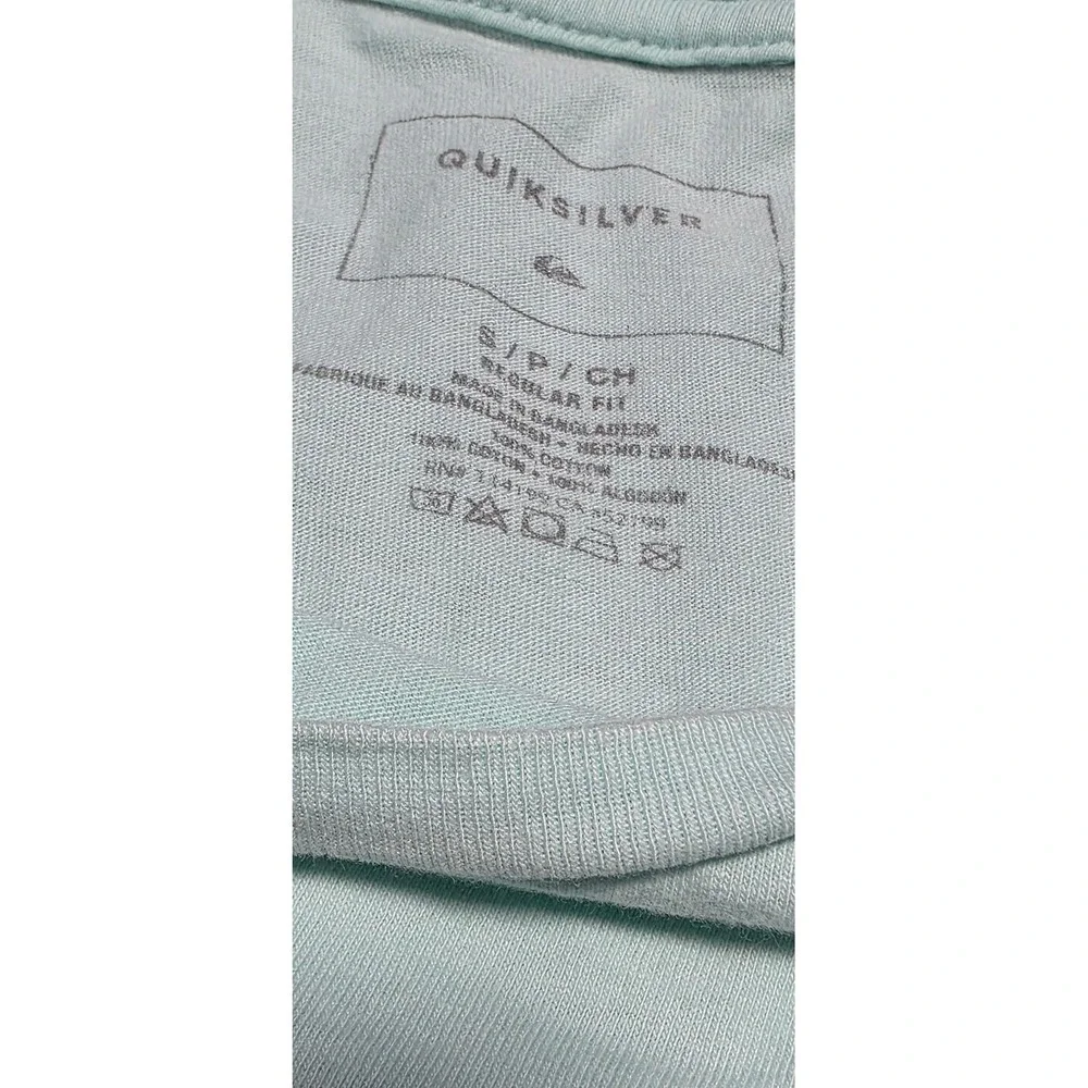 Quiksilver T-Shirt Mens Small Blue Surf Company Graphic Logo‎ Short Sleeve Tee S